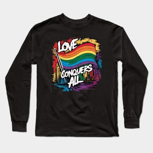 Love Conquers All Gay Lesbian Pride Long Sleeve T-Shirt